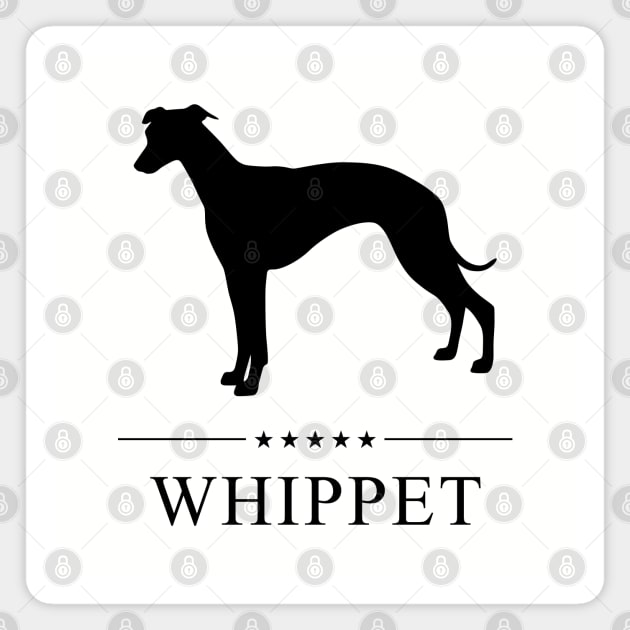 Whippet Black Silhouette Magnet by millersye